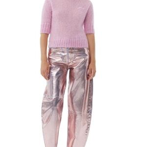 Ganni Shimmering Pink Barrel Leg Jeans lilac sachet 25